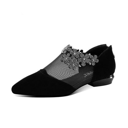 Rhinestone Hollow Shoes