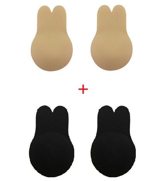 Invisible Reusable Lift Up Bra【1 Pair Black + 1 Pair Cream】