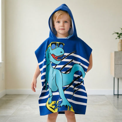 Children's Highly Absorbent Microfiber Hooded Bath Towel