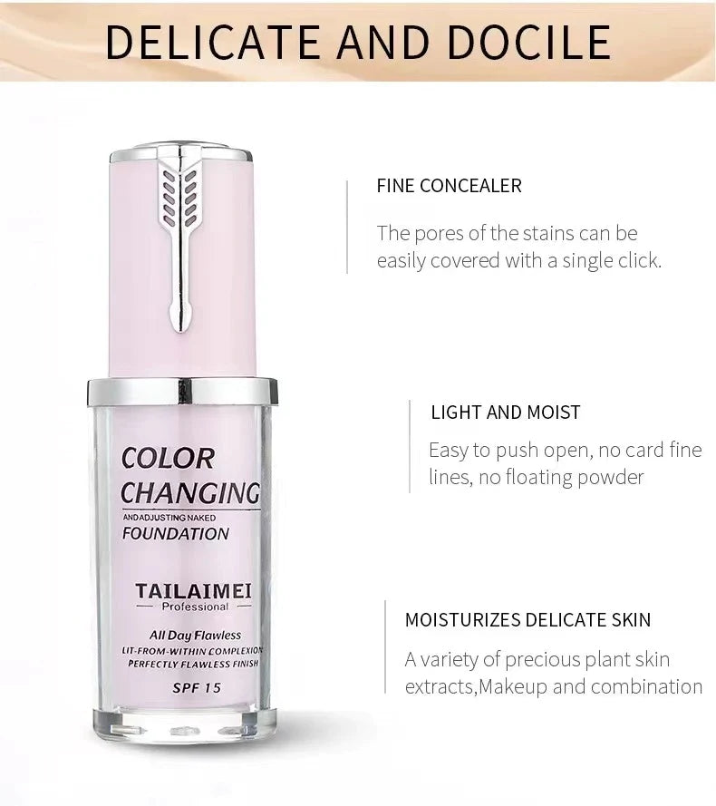 [Buy 1 Get 1 FREE!]TLM Flawless Colour Changing Foundation