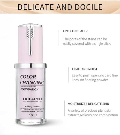 [Buy 1 Get 1 FREE!]TLM Flawless Colour Changing Foundation