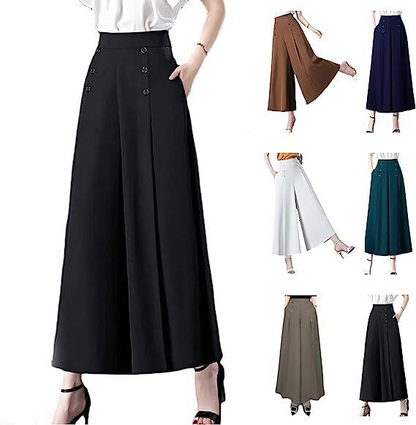 Fashion Pleated Wide Leg Pants