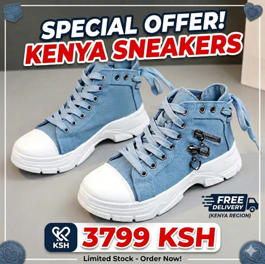 Women's High-top Denim Shoes