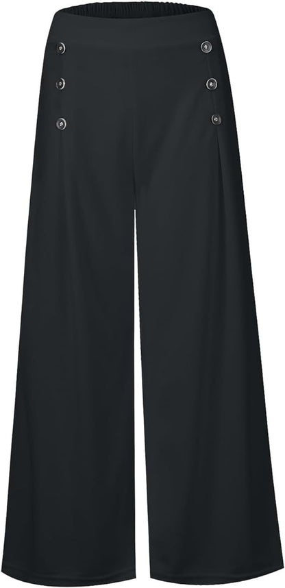 Fashion Pleated Wide Leg Pants