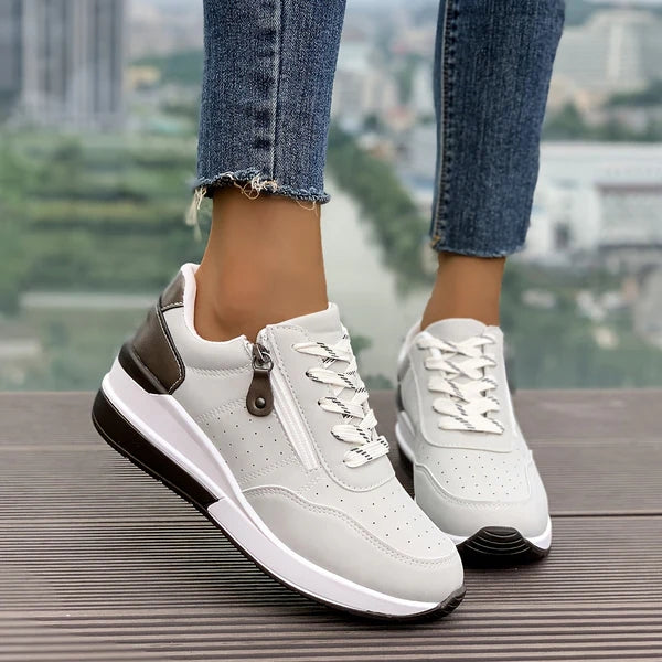 Women's Side-Zip Thick-Sole Sneakers