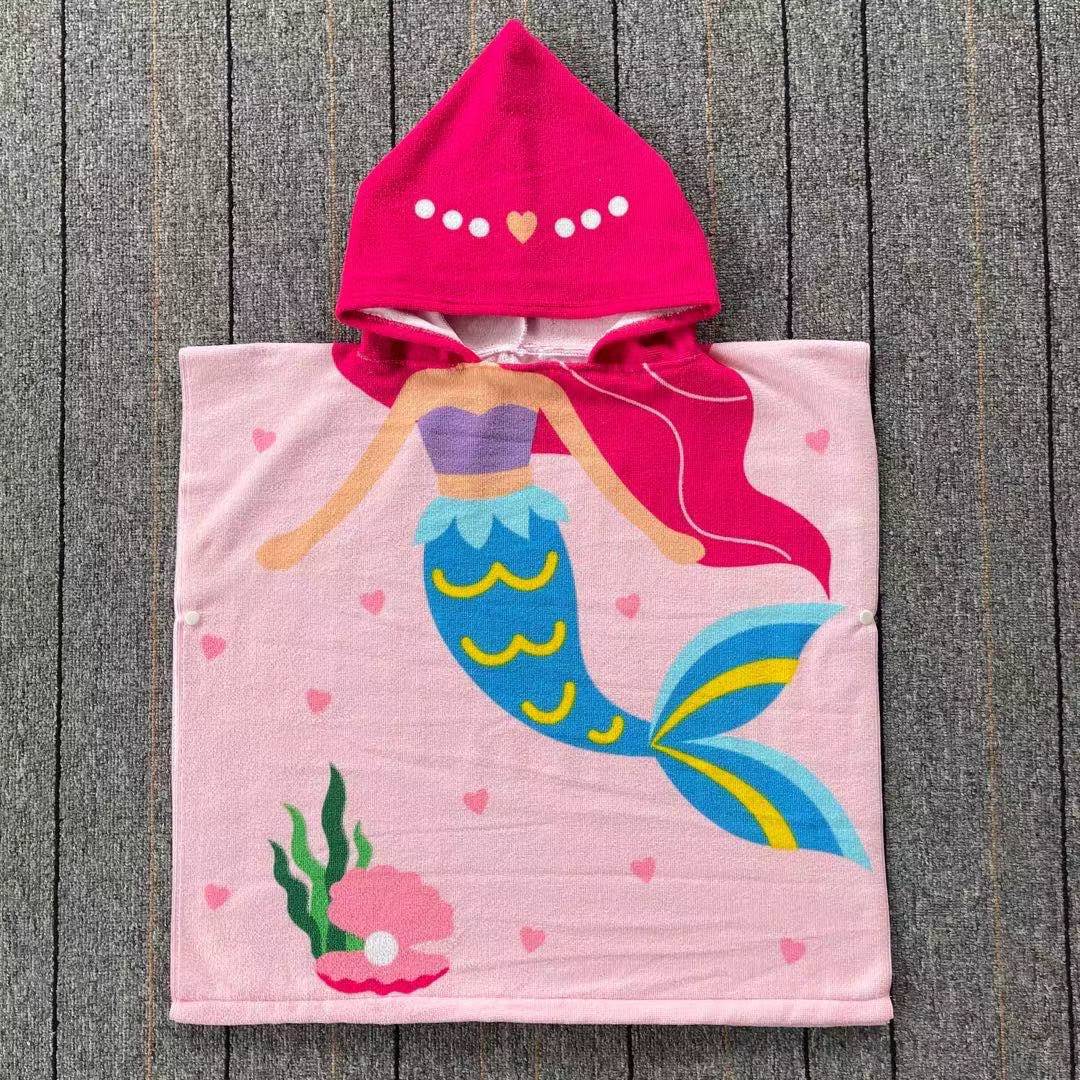 Children's Highly Absorbent Microfiber Hooded Bath Towel