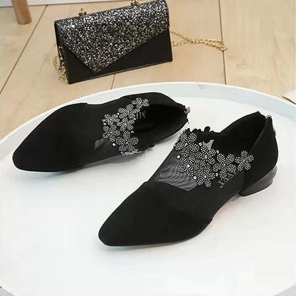 Rhinestone Hollow Shoes