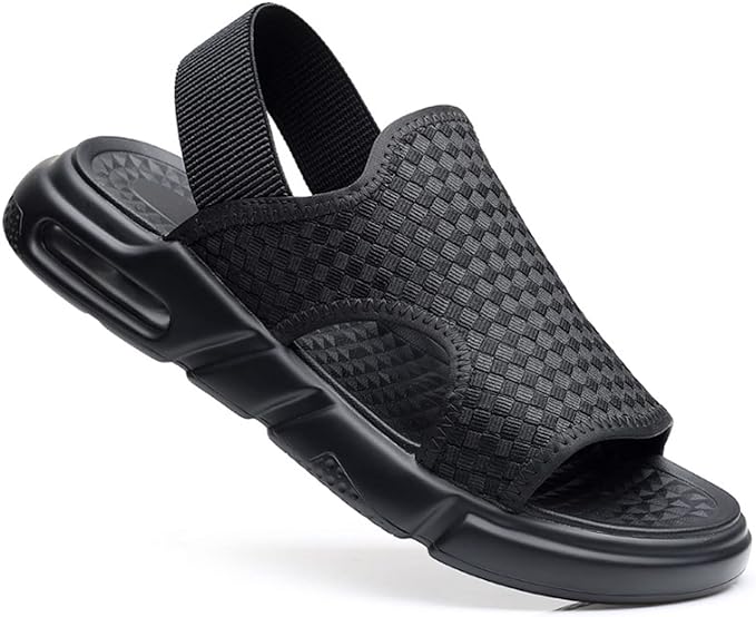 Soft Sole Woven Sandals [Black color]