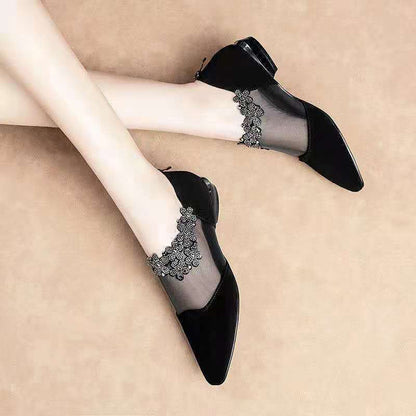 Rhinestone Hollow Shoes