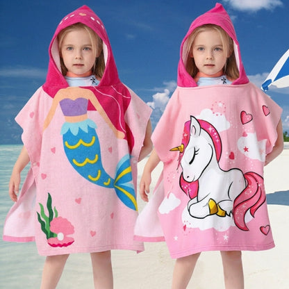 Children's Highly Absorbent Microfiber Hooded Bath Towel
