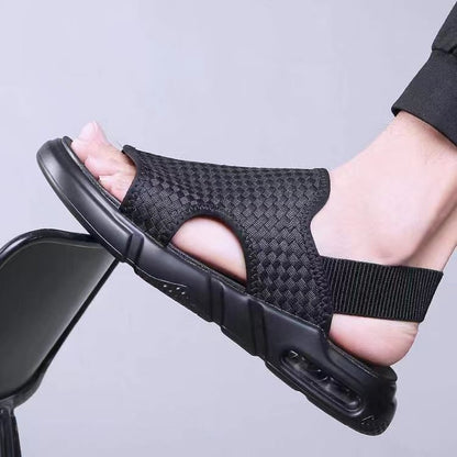 Soft Sole Woven Sandals [Black color]