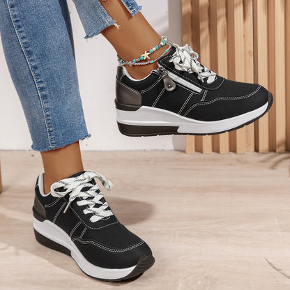 Women's Side-Zip Thick-Sole Sneakers