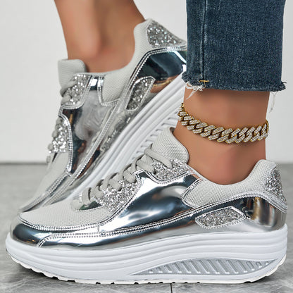 Sparkling Goldy Women's Sneakers