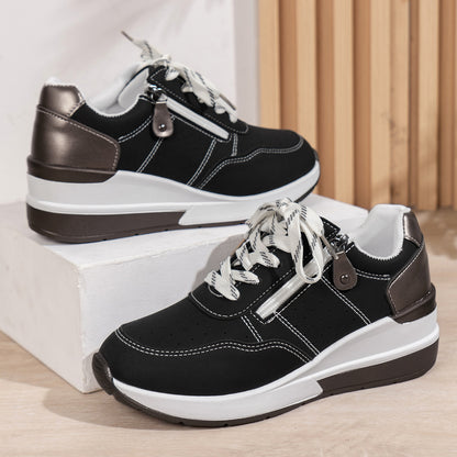 Women's Side-Zip Thick-Sole Sneakers