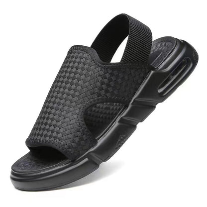 Soft Sole Woven Sandals [Black color]