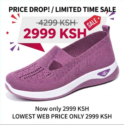 Women Woven Orthopedic Breathable Soft Sole Shoes
