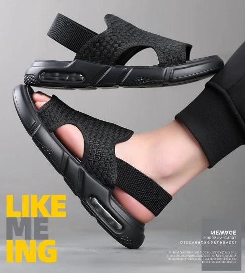 Soft Sole Woven Sandals [Black color]