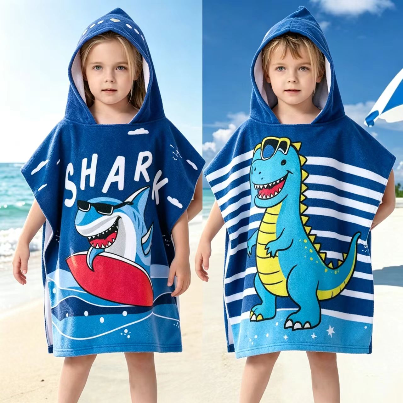 Children's Highly Absorbent Microfiber Hooded Bath Towel