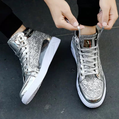 Men's Glitter Sneakers Shoes