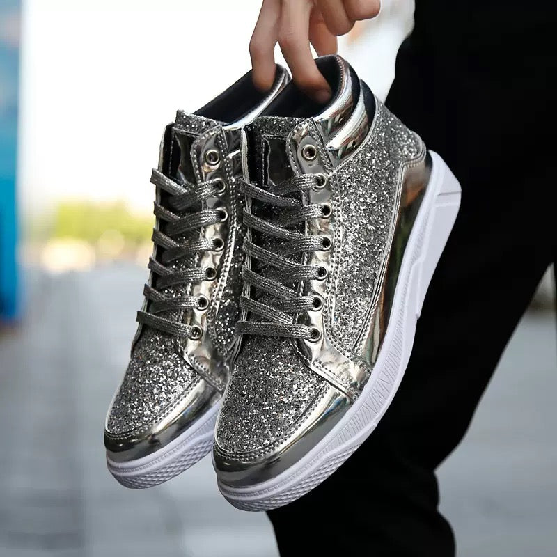 Men's Glitter Sneakers Shoes