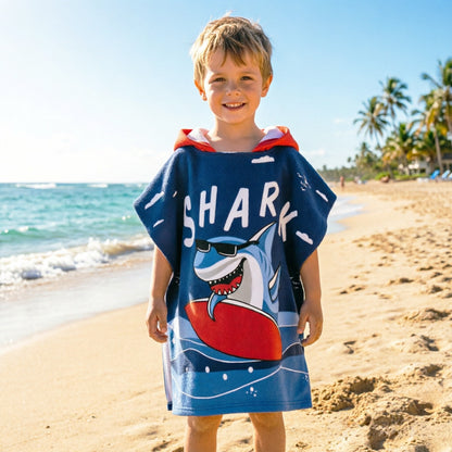 Children's Highly Absorbent Microfiber Hooded Bath Towel