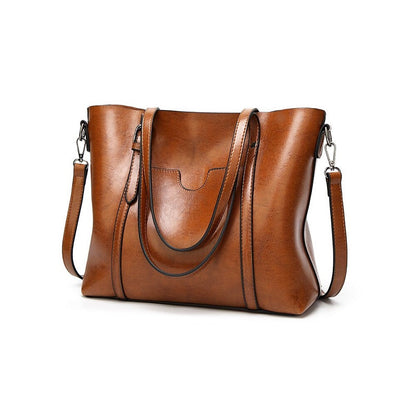 Large Capacity Leather Handbag