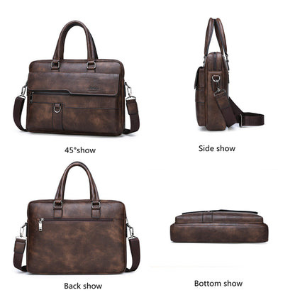 JEEP BULUO Men Briefcase Leather Handbag【3 Colors】