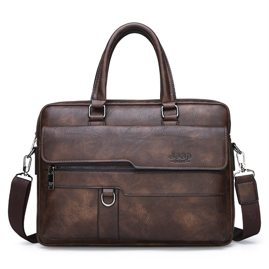 JEEP BULUO Men Briefcase Leather Handbag【3 Colors】