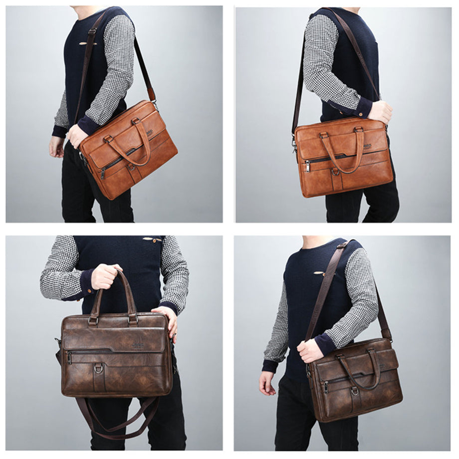 JEEP BULUO Men Briefcase Leather Handbag【3 Colors】