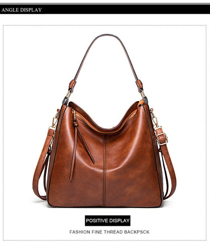 Hobo Leather Bags for Women【Brown/Black】