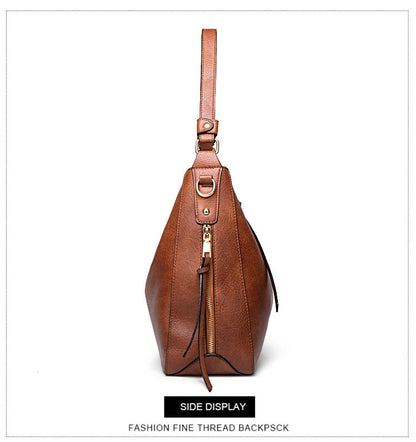 Hobo Leather Bags for Women【Brown/Black】