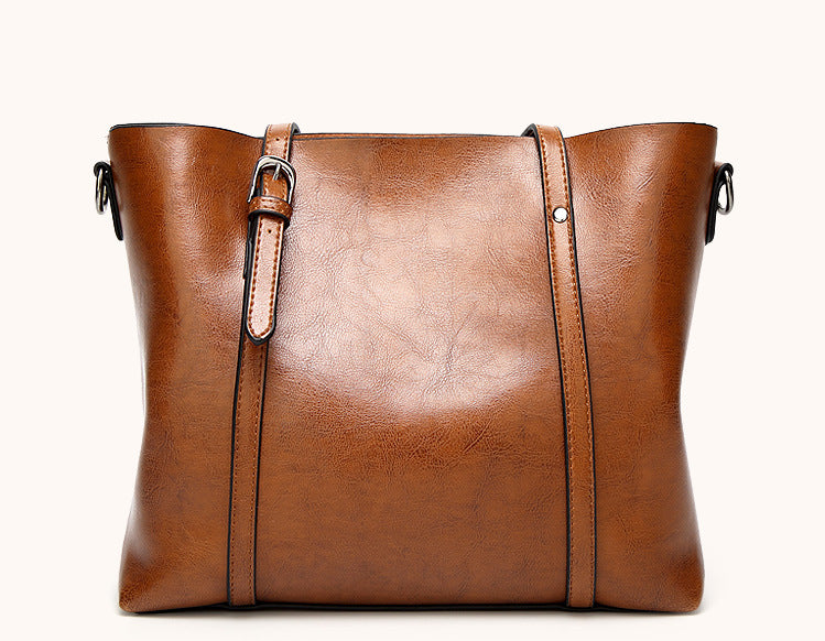 Large Capacity Leather Handbag