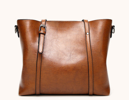 Large Capacity Leather Handbag