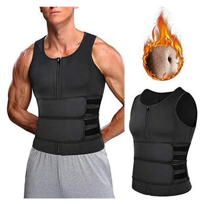 Sauna Suit for Men with Waist Trainer Workout Tank Tops